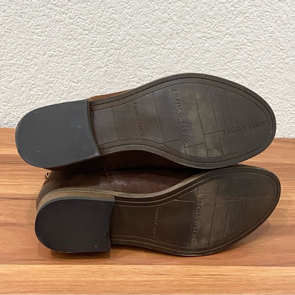 FRANCO SARTO “Kabrina” Cognac Brown Suede Leather Chelsea Ankle Boots Size 6.5 - Picture 8 of 14